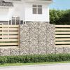 vidaXL Arched Gabion Baskets 7 pcs 200x50x200/220 cm Galvanised Iron