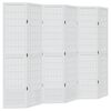 vidaXL Room Divider 6 Panels White Solid Wood Paulownia