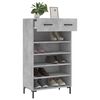 vidaXL Shoe Cabinet Concrete Grey 60x35x105 cm Engineered Wood
