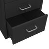 vidaXL Mobile File Cabinet Black 28x41x69 cm Metal