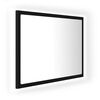 vidaXL LED Bathroom Mirror Black 60x8.5x37 cm Acrylic