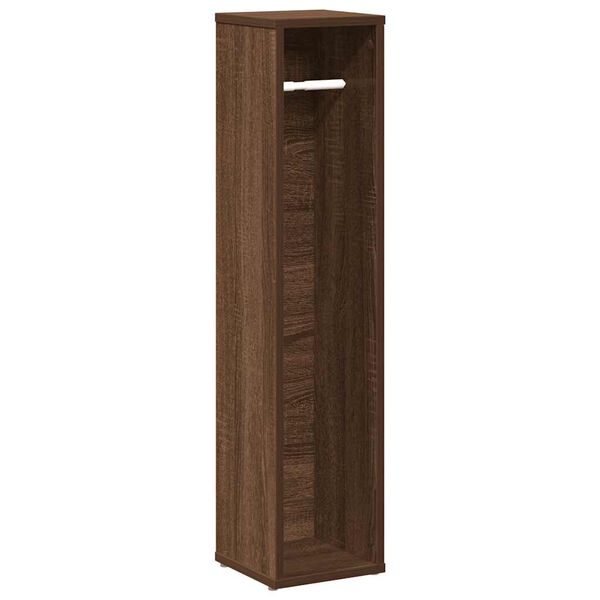 vidaXL Bathroom Cabinet with Roll Holder Brown Oak 20.5x20x90 cm