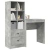vidaXL Desk with Drawer 2 pcs Concrete Grey