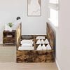 vidaXL Storage Bed Frame Smoked Oak 80 x 200 cm Engineered Wood