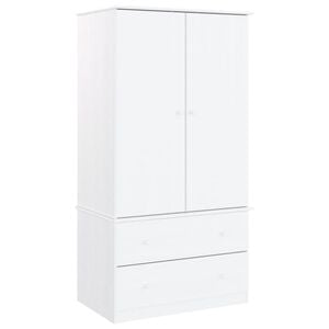 vidaXL Wardrobe ALTA White 90x55x170 cm Solid Wood Pine