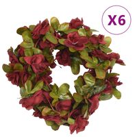 vidaXL Artificial Flower Garlands 6 pcs Wine Red 250 cm