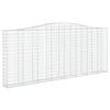 vidaXL Arched Gabion Baskets 3 pcs 400x30x160/180 cm Galvanised Iron