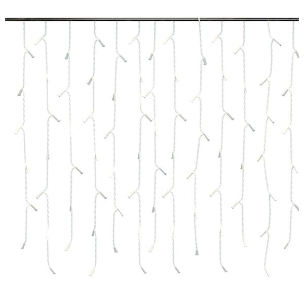 vidaXL LED Curtain Icicle Lights 10m 400 LED Cold White 8 Function