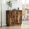 vidaXL LED Sideboard Smoked Oak 71 x 34.5 x 75 cm Engineered Wood