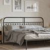 vidaXL Metal Replace Headboard Black 180 cm