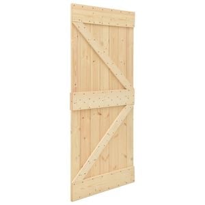 vidaXL Door NARVIK 80 x 210 cm Solid Pine Wood (Untreated) Natural