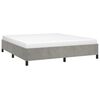 vidaXL Bed Frame without Mattress Light Grey Super King Velvet