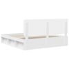 vidaXL Bed Frame with Headboard White 200 x 200 cm Solid Pine Wood