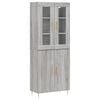 vidaXL Highboard Grey Sonoma 69,5x34x180 cm Engineered Wood