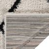 vidaXL Shaggy Rug High Pile Black and Cream 200x290 cm