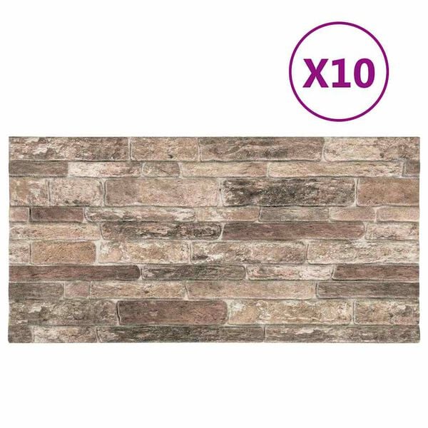 vidaXL 3D Wall Panels with Multicolour Brick Design 10 pcs EPS