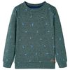 vidaXL Kids' Sweatshirt Dark Green Melange 104