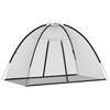 vidaXL Mosquito Net Mongolia with Doors 220 Mesh&nbsp;Black&nbsp;200x120x130 cm