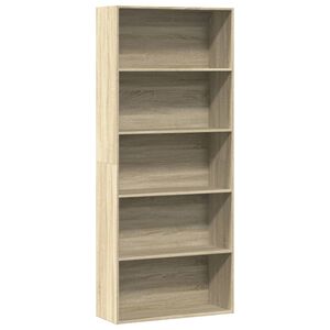 vidaXL Book Cabinet Sonoma Oak 80x30x189 cm Engineered Wood
