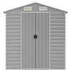vidaXL Garden Shed Light Grey 191x725x198 cm Galvanised Steel