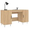 vidaXL Desk Sonoma Oak 140x50x75 cm Engineered Wood