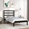 vidaXL Bed Frame without Mattress Black 100x200 cm Solid Wood Pine