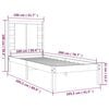 vidaXL Bed Frame without Mattress Black 100x200 cm Solid Wood Pine