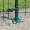 vidaXL Fence with Post Green 1.2 x 10 m Steel and PVC