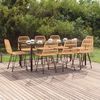 vidaXL 9 Piece Garden Dining Set Poly Rattan