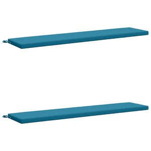 vidaXL 2-Piece Bench Cushions SOEST 2 pcs 100% Polyester Light Blue