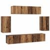 vidaXL TV Cabinet Set Wall-mounted 6 pcs Old Wood Engineered Wood