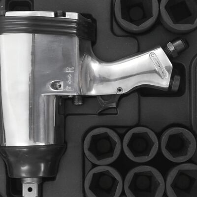 vidaXL 12 Piece Air Impact Wrench Set 3/4" 680 Nm