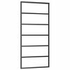 vidaXL Sliding Door with Hardware Set Black 90x205 cm ESG Glass