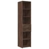 vidaXL Slim Storage Cabinet Brown Oak 40x42.5x225 cm Engineered Wood