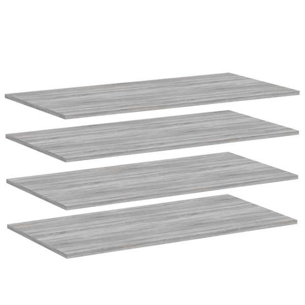 vidaXL Wall Shelves 4 pcs Grey Sonoma 100x50x1.5 cm Engineered Wood