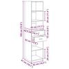 vidaXL Highboard Old Wood 45 x 42.5 x 185 cm Engineered Wood