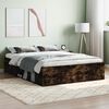 vidaXL Bed Frame without Mattress Smoked Oak 135x190 cm Double Double