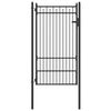 vidaXL Fence Gate BAARLO 100 x 175 cm Metal Black Lockable