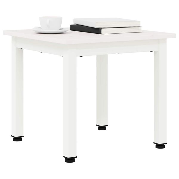 vidaXL Coffee Table White 40 x 40 x 36 cm Solid Pine Wood