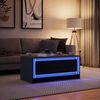 vidaXL Coffee Table with LED Lights Black Engineered Wood