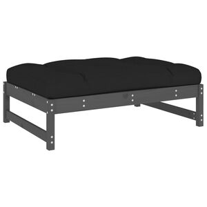 vidaXL Garden Footstool Grey 120x80 cm Solid Wood Pine