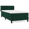 vidaXL Box Spring Bed with Mattress Dark Green 80x200 cm Velvet