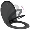 vidaXL Toilet Seat Anthracite 47 x 37 x 4 cm Duroplast