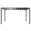 vidaXL Gazebo with Louvered Roof Green 3 x 4 x 2.14 m