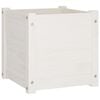 vidaXL Garden Planter White 40x40x40 cm Solid Pinewood