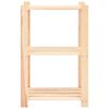 vidaXL 3-Tier Storage Racks 2 pcs 60x38x90 cm Solid Pinewood 150 kg