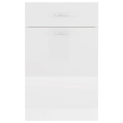 vidaXL Drawer Bottom Cabinet High Gloss White 50x46x81.5 cm Engineered Wood