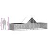 vidaXL Chicken Coop 6x2x2 m Galvanised Steel