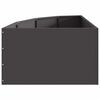 vidaXL Corner Planter Black 60 x 60 x 35 cm Steel