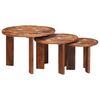vidaXL Nesting Coffee Tables 3 pcs Multicolour Solid Reclaimed Wood